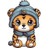 Tiger Animal Baby Comic Winter