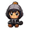 Monkey Animal Baby Comic Winter