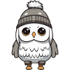 Owl Animal Baby Comic Winter
