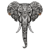 Elephant with African pattern no2