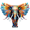 Elephant with Feathers no2