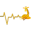 Giraffe Herzschlag Illustration