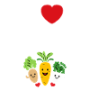 Humorous little vegan vegetables