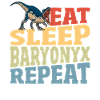 Dinosaure Baryonyx amoureux des dinosaures