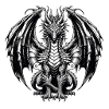 Majestic powerful fantasy dragon