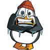 Freezing Penguin Winter Motif