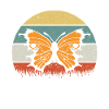 Retro Monarchs Sunset - Monarchfalter