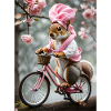 Squirrel on a bicycle