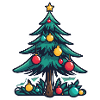 Christmas Tree Christmas Drawing