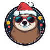 Sloth Christmas Drawing