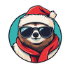 Sloth Christmas Drawing
