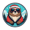 Sloth Christmas Drawing