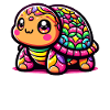 Schildkröte Kawaii Bunter Panzer