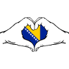 Bosnia Flag Heart Shape