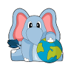 Globe terrestre éléphant