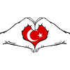 Turkey Flag Heart Shape