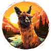 Llama with sunglasses