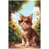 Cute cat with sunglasses