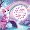 Chat avec arc-en-ciel