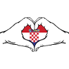 Croatia Flag Heart Shape