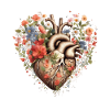 Heart with flowers