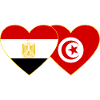 Egypt Tunisia Flag Heart