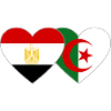 Egypte Algérie Drapeau Coeur