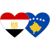 Egypt Kosovo Flag Heart