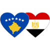 Kosovo Egypt Flag Heart