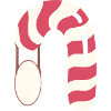 Candy cane - Namensschild
