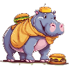 Hippo Burger Buddy T-Shirt