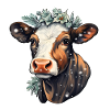 Adventliches Kalb mit Kranz