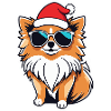 Pomeranian Christmas Drawing