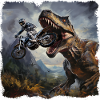 T Rex Motorradfahrer
