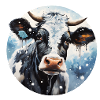Winter Style Cow