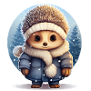 Igel im Schnee