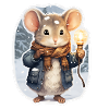 Modern mouse in winter