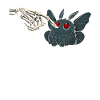 Kawaii Mothman Skeleton Hand Cryptid