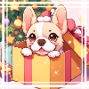 Joyeux Noël Frenchie cadeau