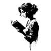 Frau liest ein Buch
