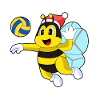 Bee Christmas Volleyball