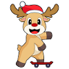 Reindeer Christmas Skateboard