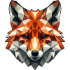 Fox motif in polygon design