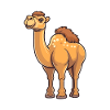 Cammello Carino Cartone Animato Kawaii Acquerello Animale Domestico