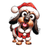 Wire-haired Dachshund Dog Christmas