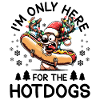 Hot dog christmas reindeer