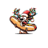 Hot dog christmas reindeer