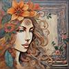 boho flower woman
