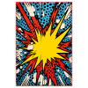 Eine Pop-Art Cartoon-Explosion: Boom!