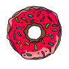 Donut Neon Sprinkles Kunst